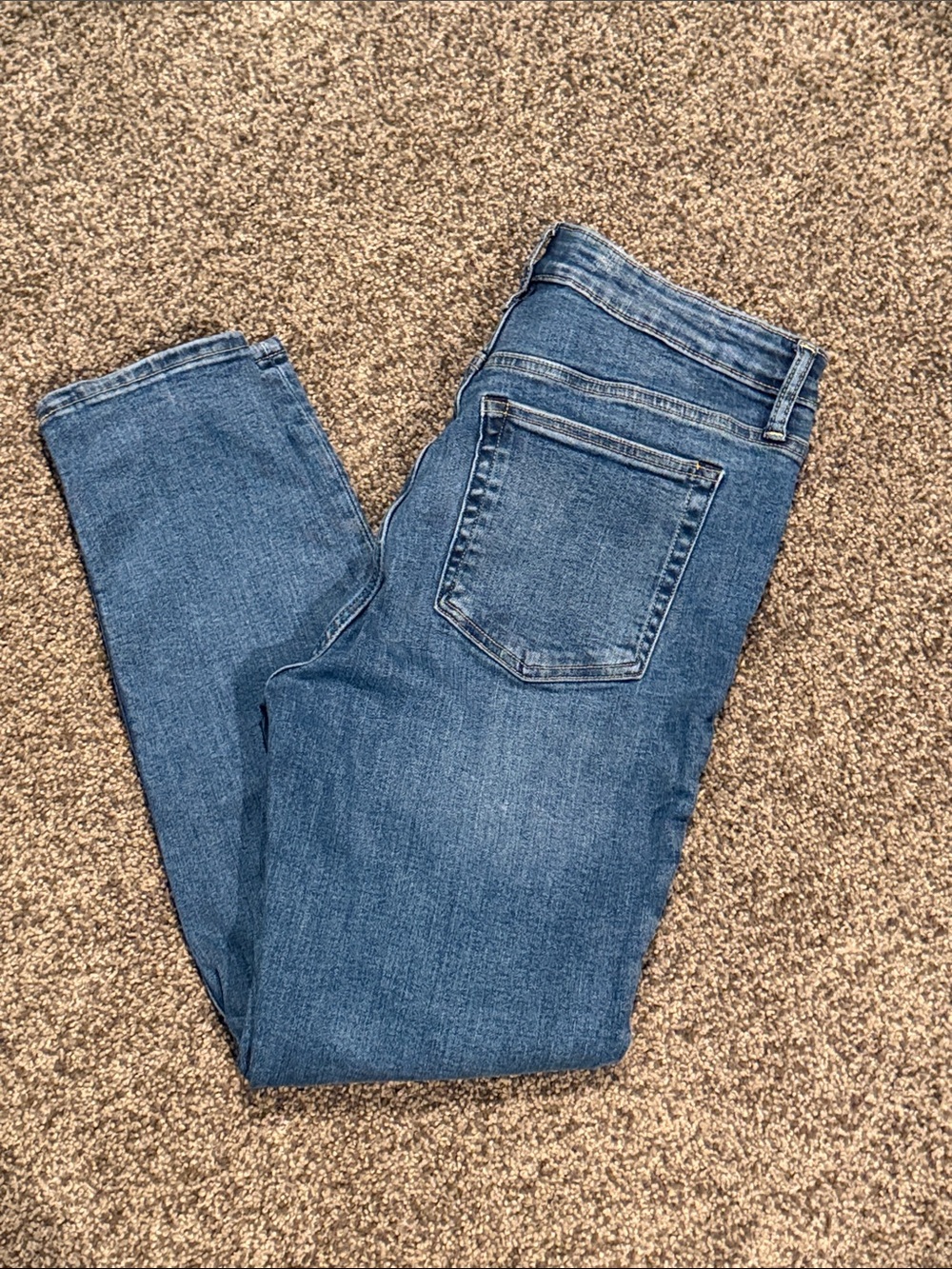 Midwash Skinny Jeans with Subtle Fading